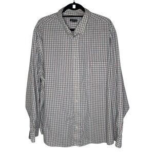 Men's Plaid Button Down Casual Shirt Size 3XL